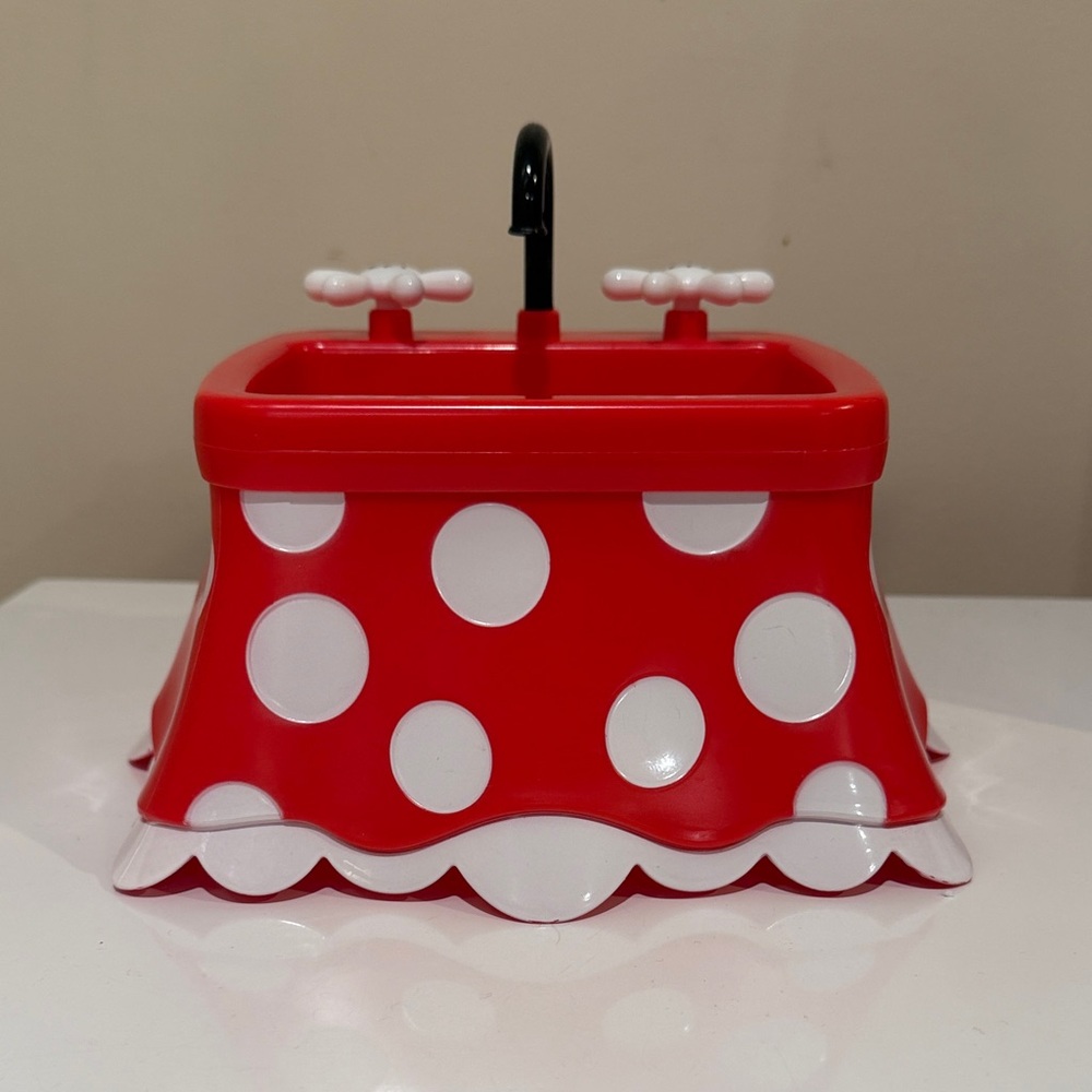 Disney Parks Minnie Mouse Skirt Kitchen Sink Ice Cream Sundae Dessert Bowl Dish